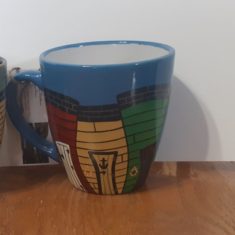 Hand Painted Newfoundland fishing shacks on mug